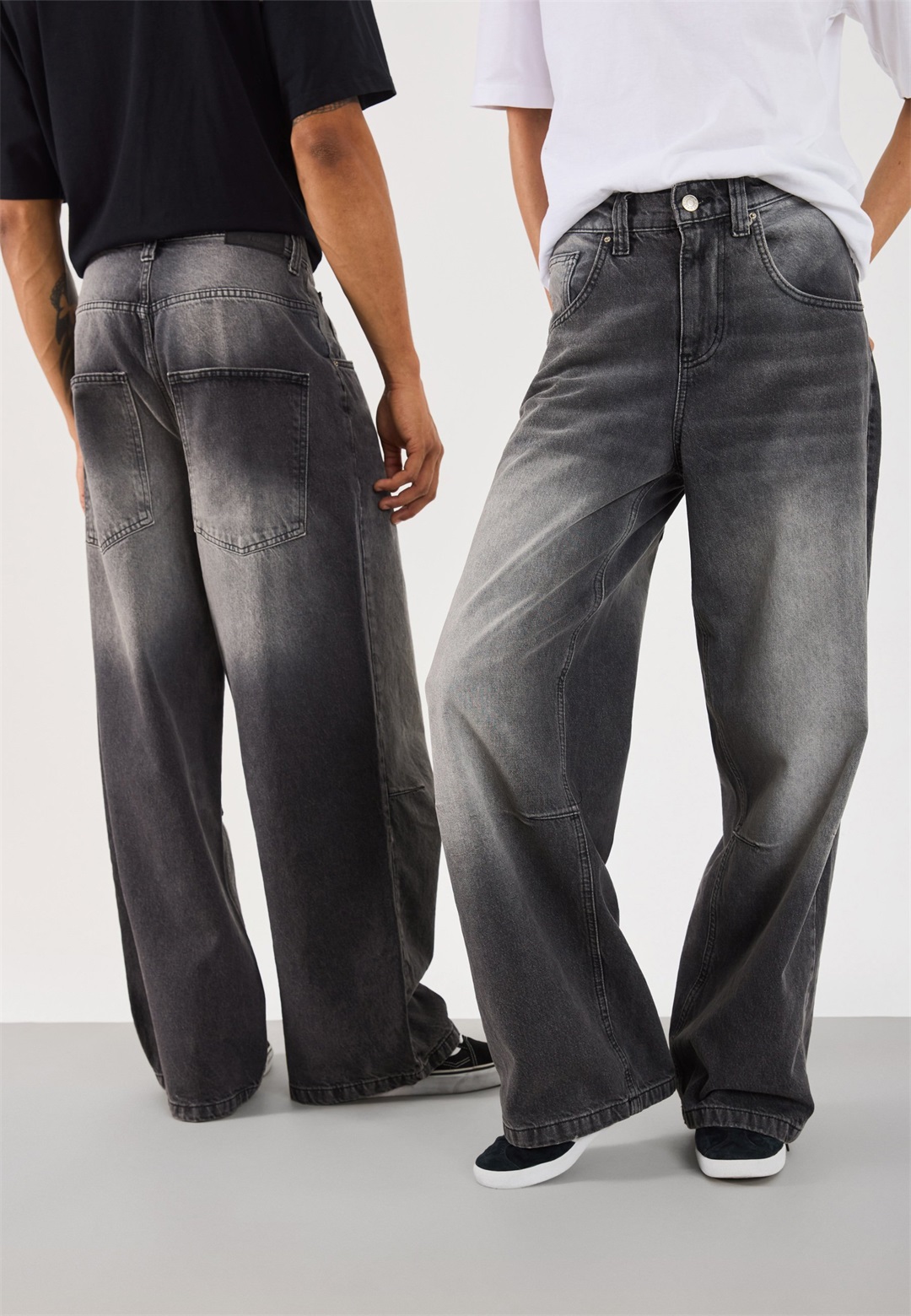 YOURTURN UNISEX - Baggy Jeans - black denim