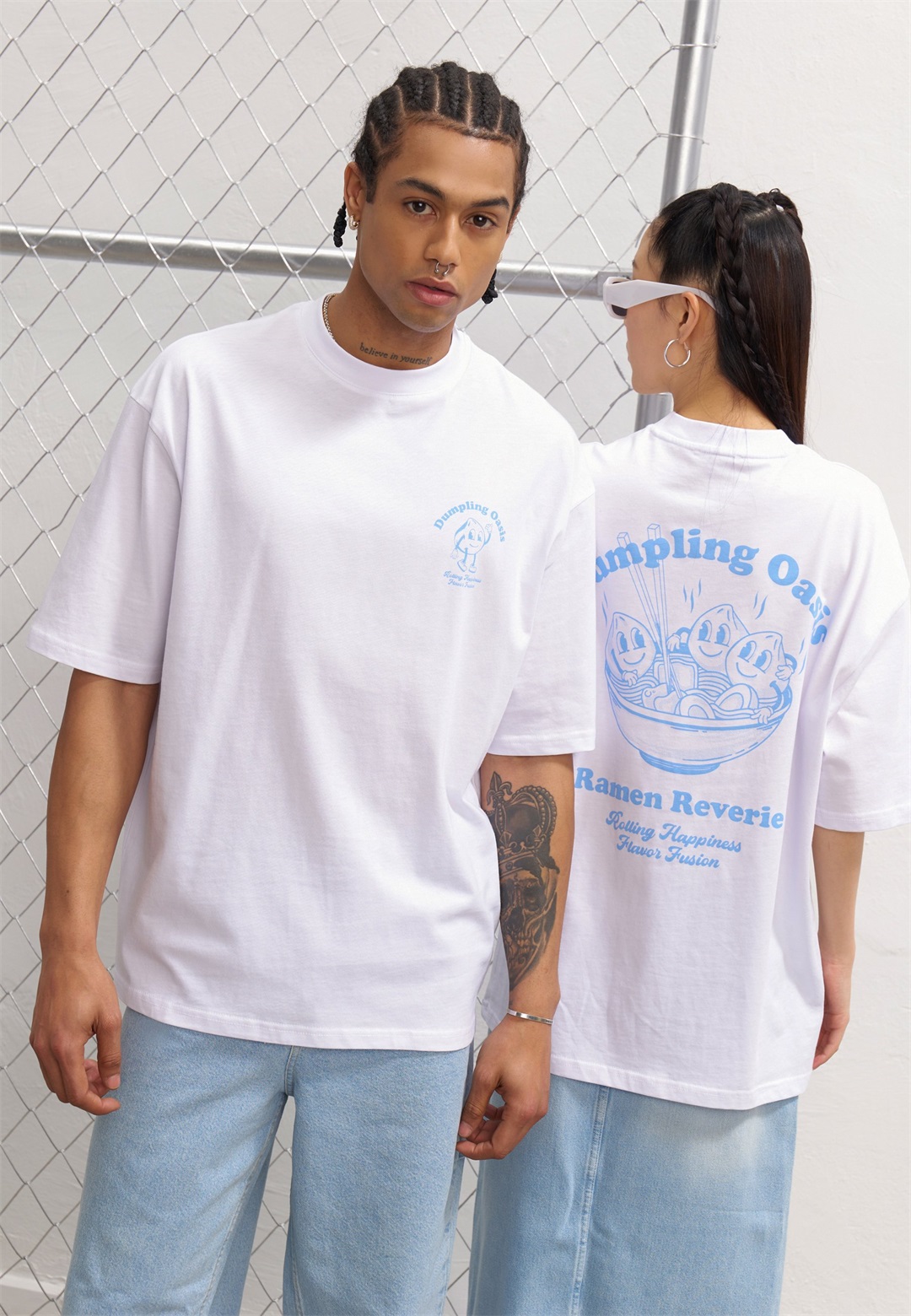 YOURTURN UNISEX - T-Shirt print - white/weiß