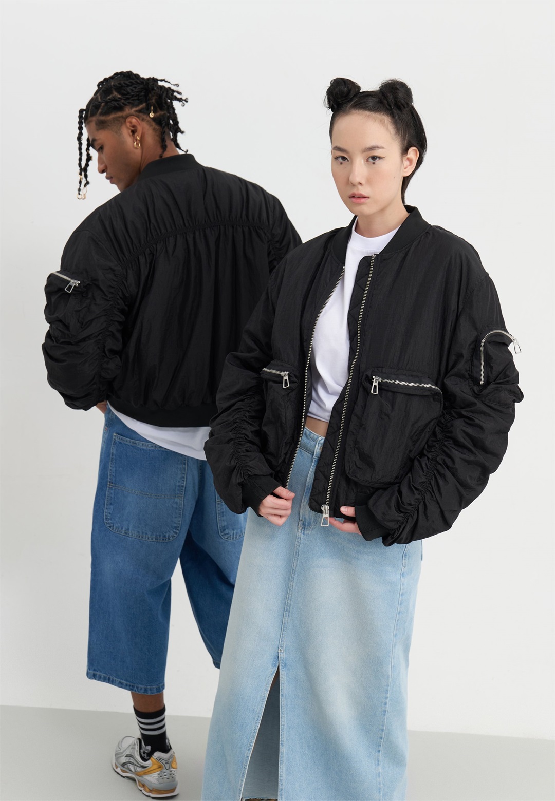 YOURTURN UNISEX - Bomberjacke - black/schwarz