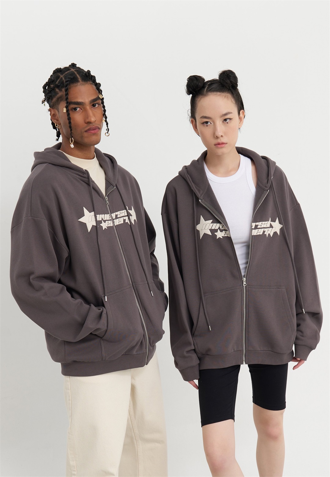 YOURTURN UNISEX - Sweatjacke - dark grey/dunkelgrau