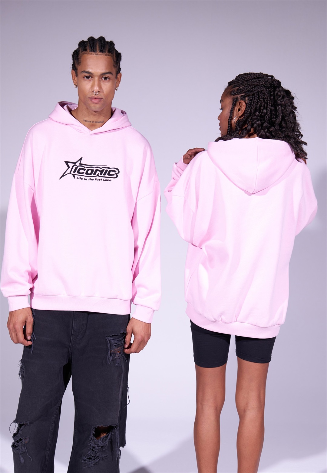YOURTURN UNISEX - Kapuzenpullover - pink
