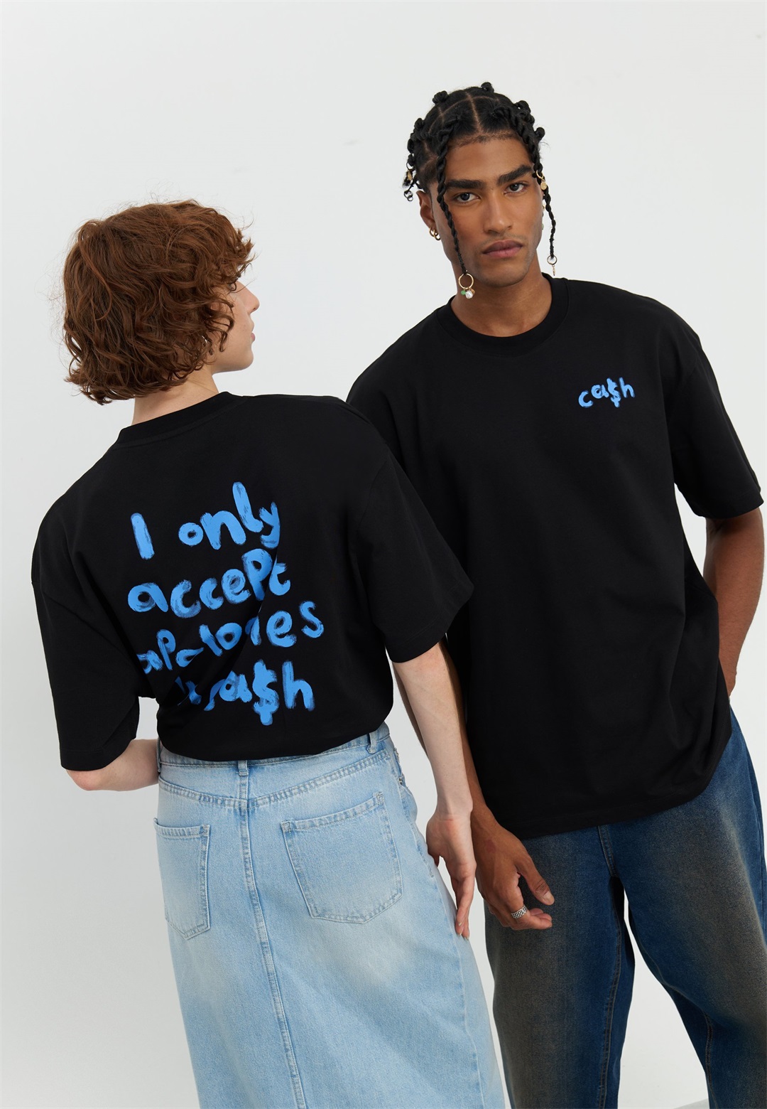 YOURTURN UNISEX - T-Shirt print - black/schwarz