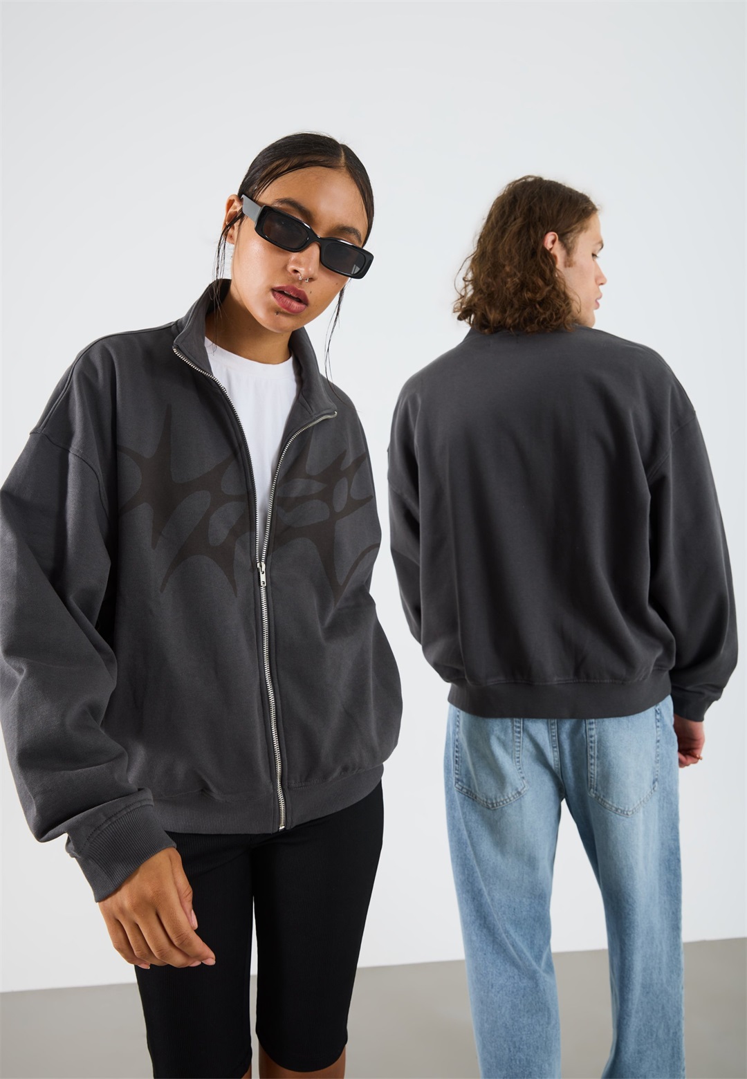 YOURTURN UNISEX - Sweatjacke - dark grey/dunkelgrau