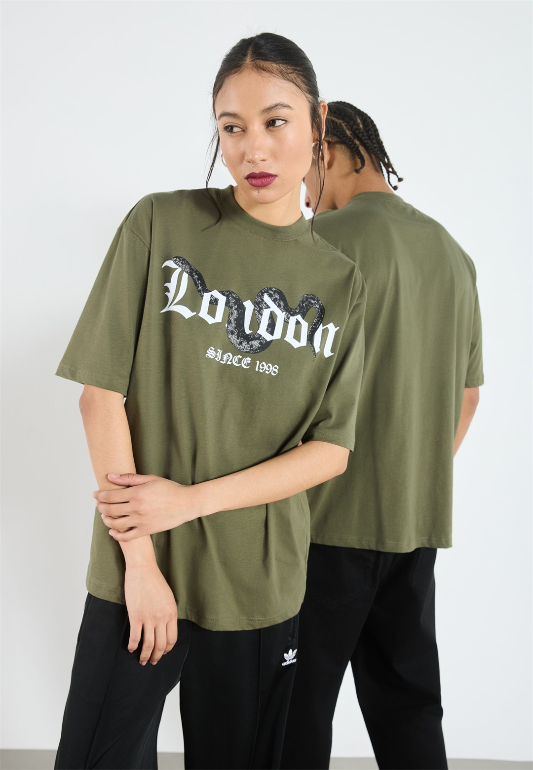 YOURTURN UNISEX - T-Shirt print - grape leaf/khaki