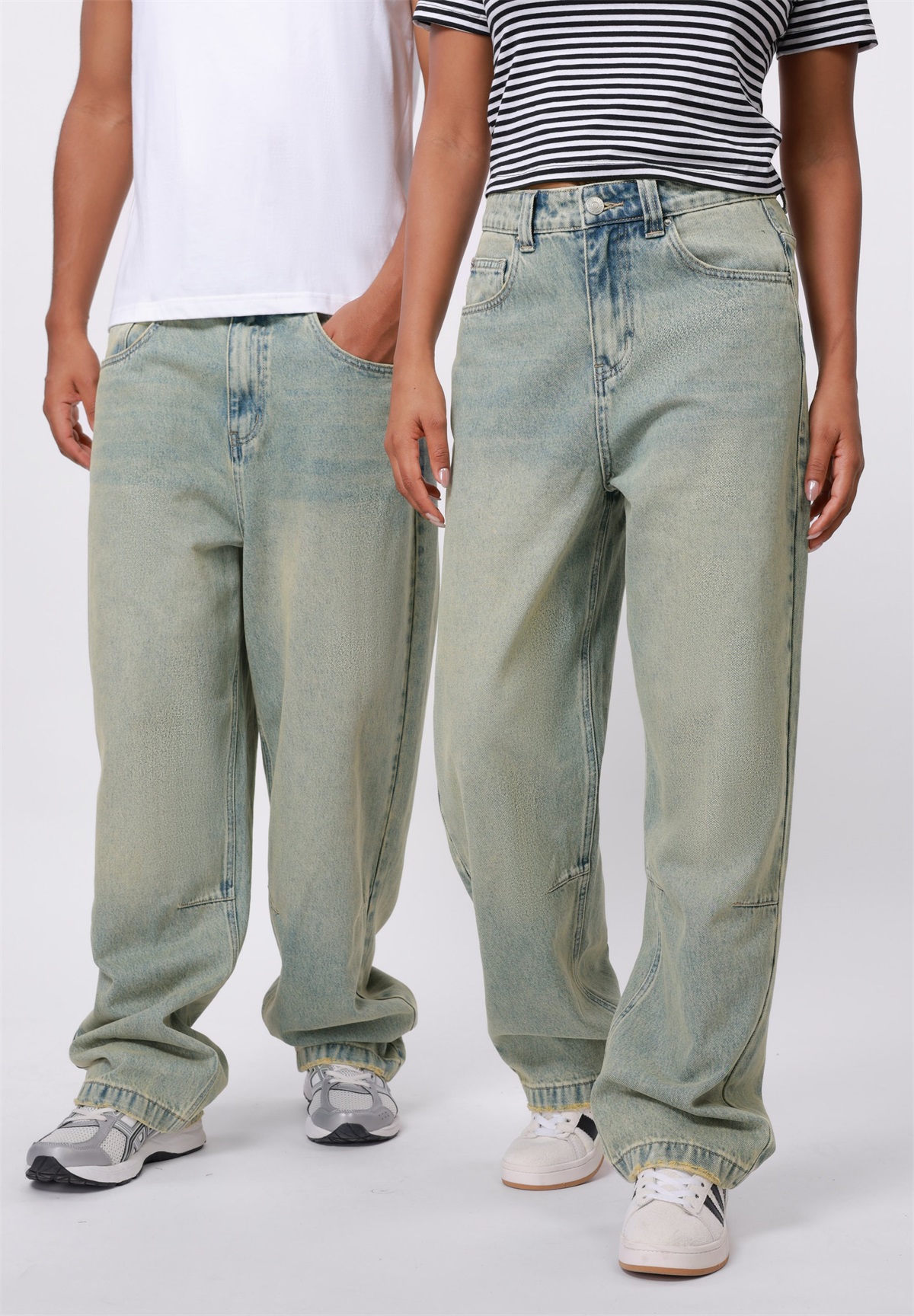 YOURTURN UNISEX - Baggy Jeans - blue denim/dark-blue denim