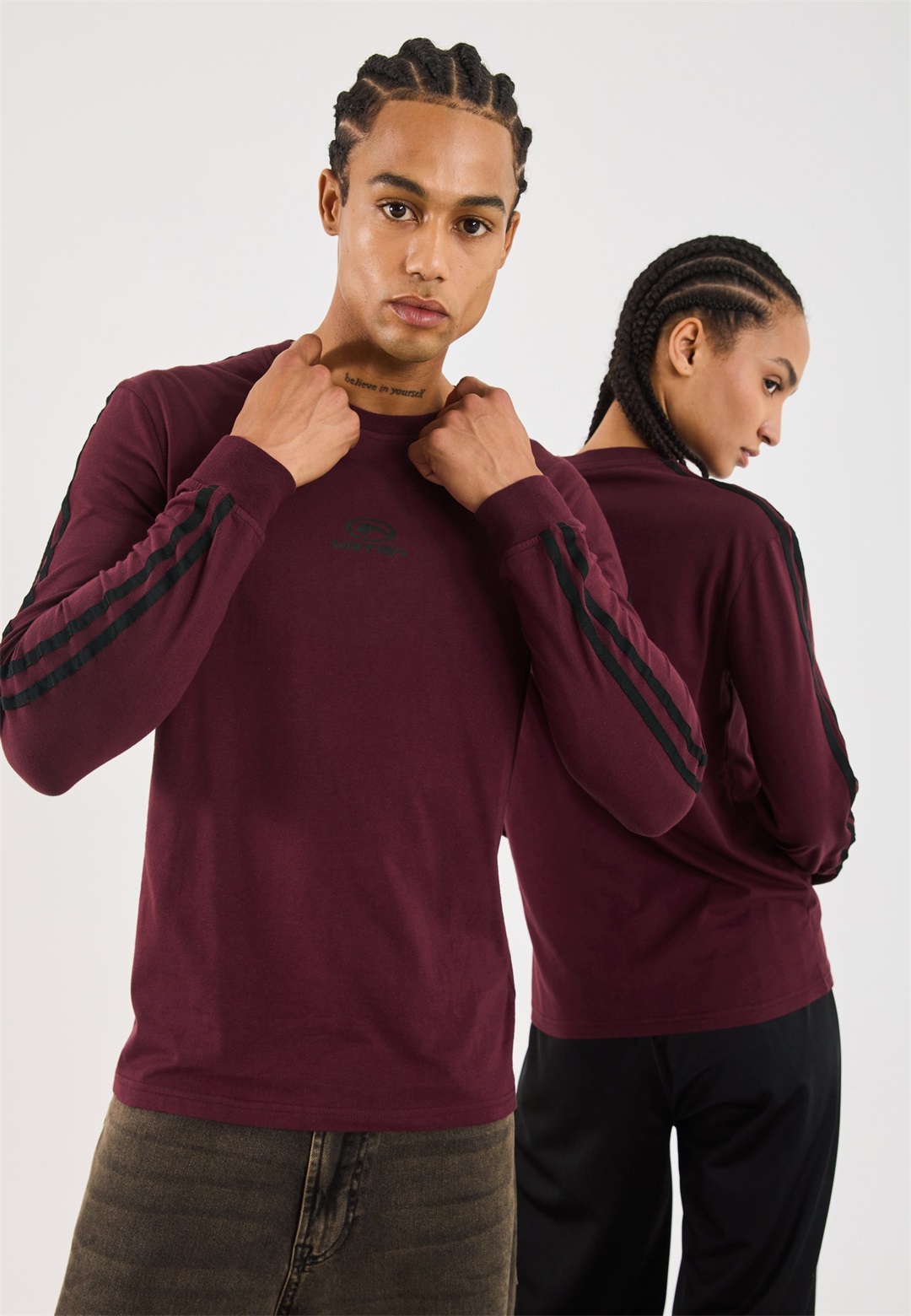 YOURTURN UNISEX - Langarmshirt - bordeaux