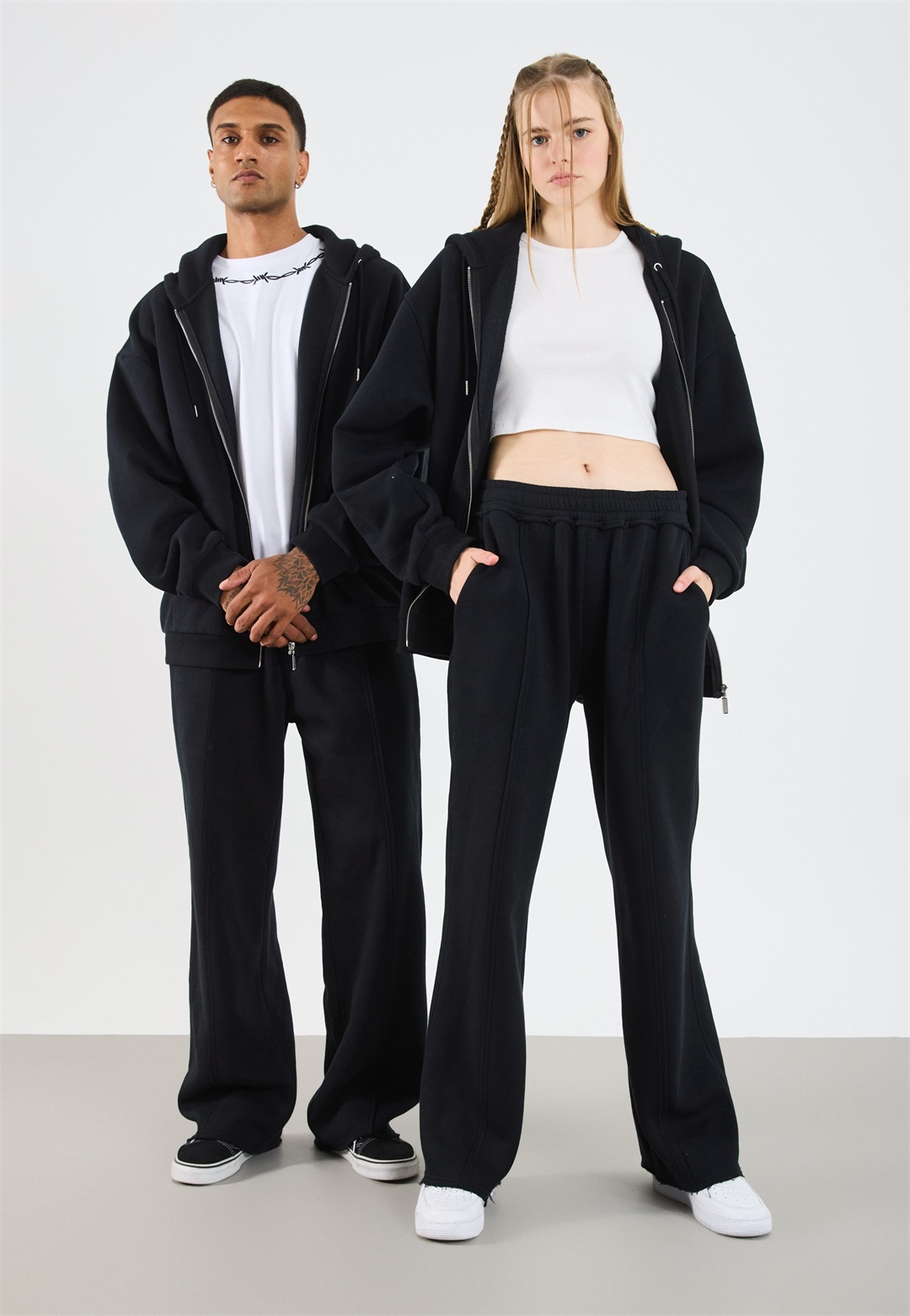 YOURTURN UNISEX SET - Trainingsanzug - black/schwarz