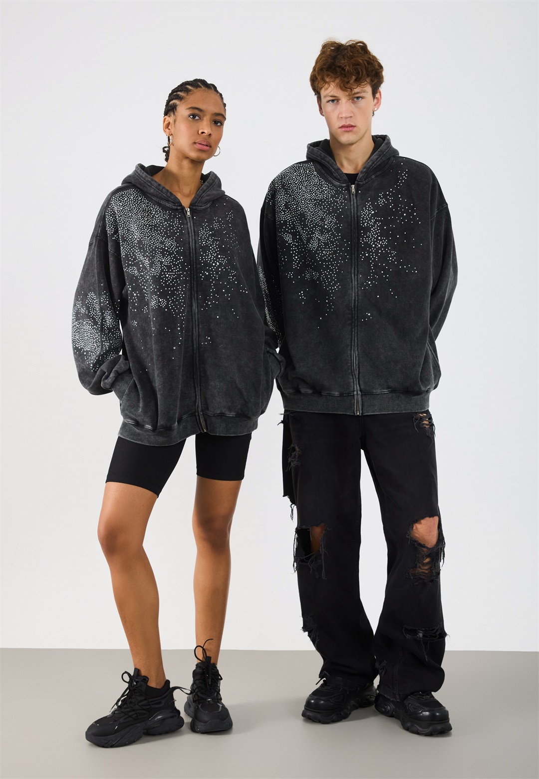 YOURTURN UNISEX - Sweatjacke - gray/anthrazit