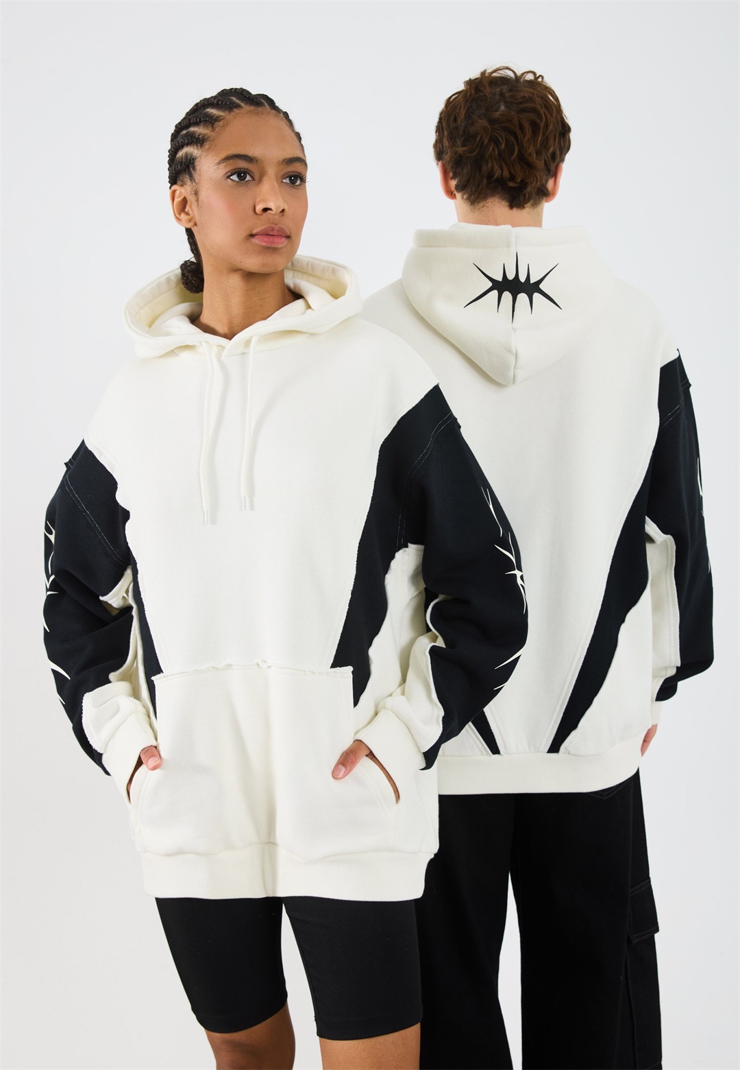 YOURTURN UNISEX - Kapuzenpullover - white/weiß