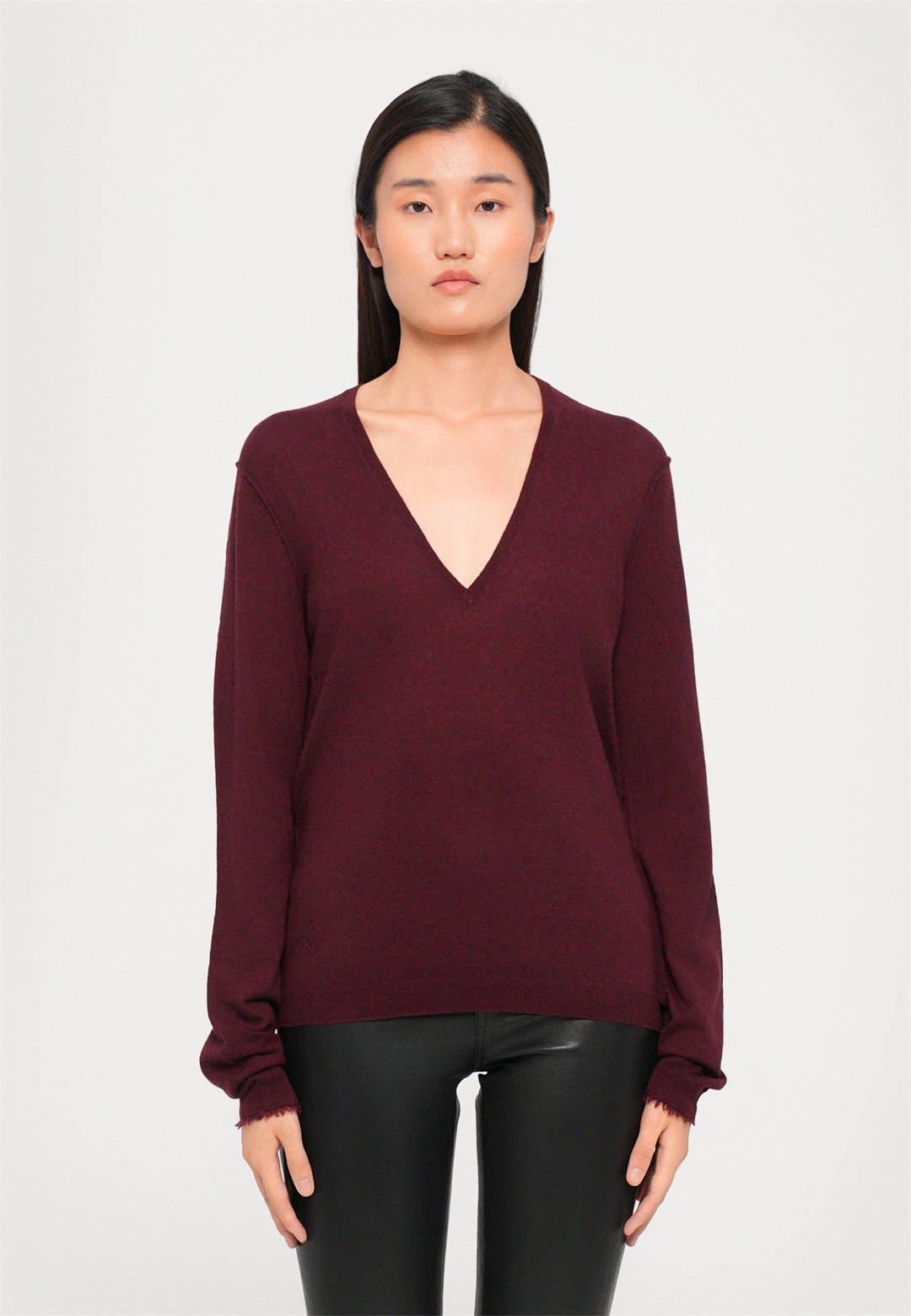 Zadig & Voltaire RIVY - Strickpullover - burgundy/bordeaux