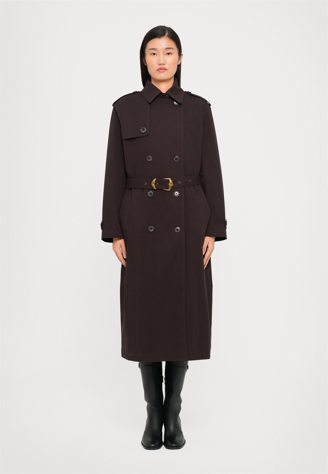 Zadig & Voltaire KENAR - Trenchcoat - dark chocolate/dunkelbraun