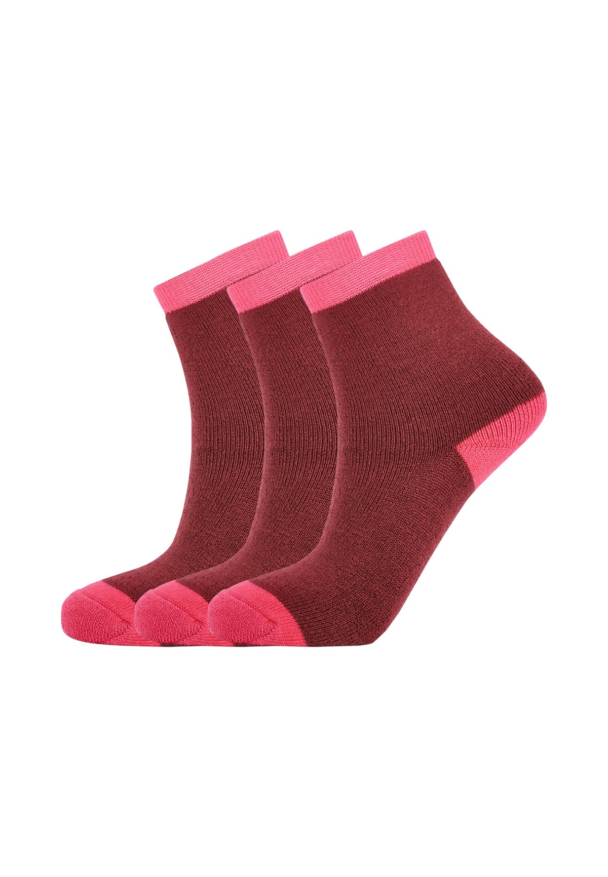 ZIGZAG 3 PACK - Socken - cabernet/dunkelrot