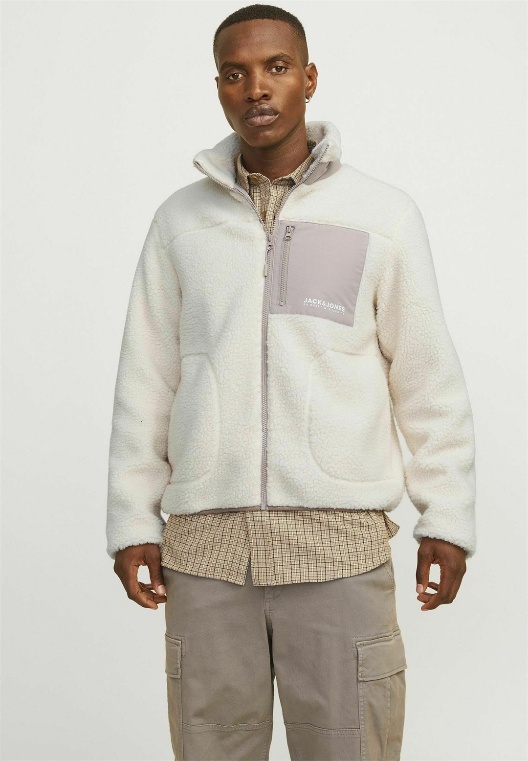 Jack & Jones JWHVESTERBRO - Fleecejacke - atmosphere/mehrfarbig