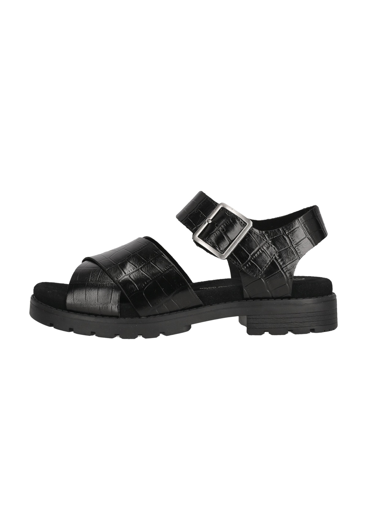 Clarks ORINOCO CROSS - Plateausandalette - black interest/schwarz